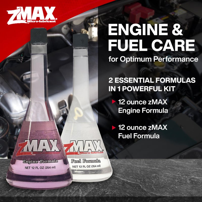 zMAX 58-011 - Engine & Fuel Formula Kit - Easy to Use - Reduces Carbon Build-Up & Lubricates Metal Extending Life of Car or Truck - Runs Efficiently, Improving Gas or Diesel Mileage - 12 oz - 2 Pack - Image 2